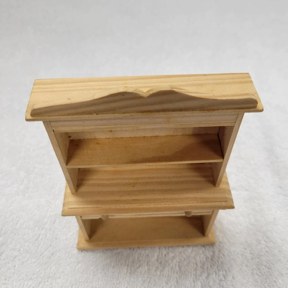 1980s‎ Vintage Doll House 1/12 unfinished wooden furniture: China Cabinet